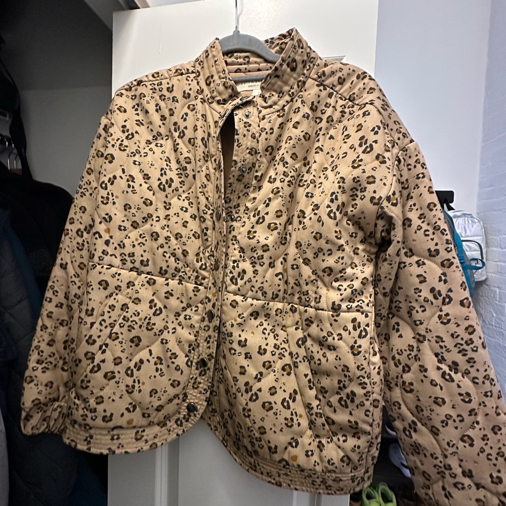 Saltwater Luxe quilted leopard jacket